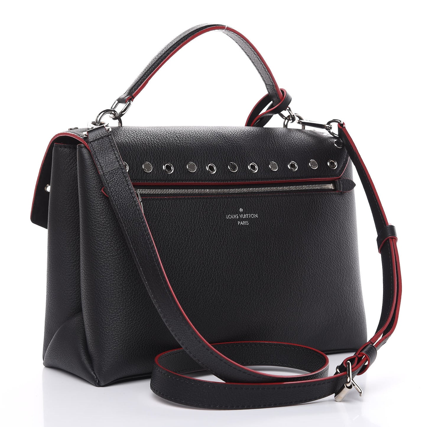 Soft Calfskin My Lockme Rivets Black