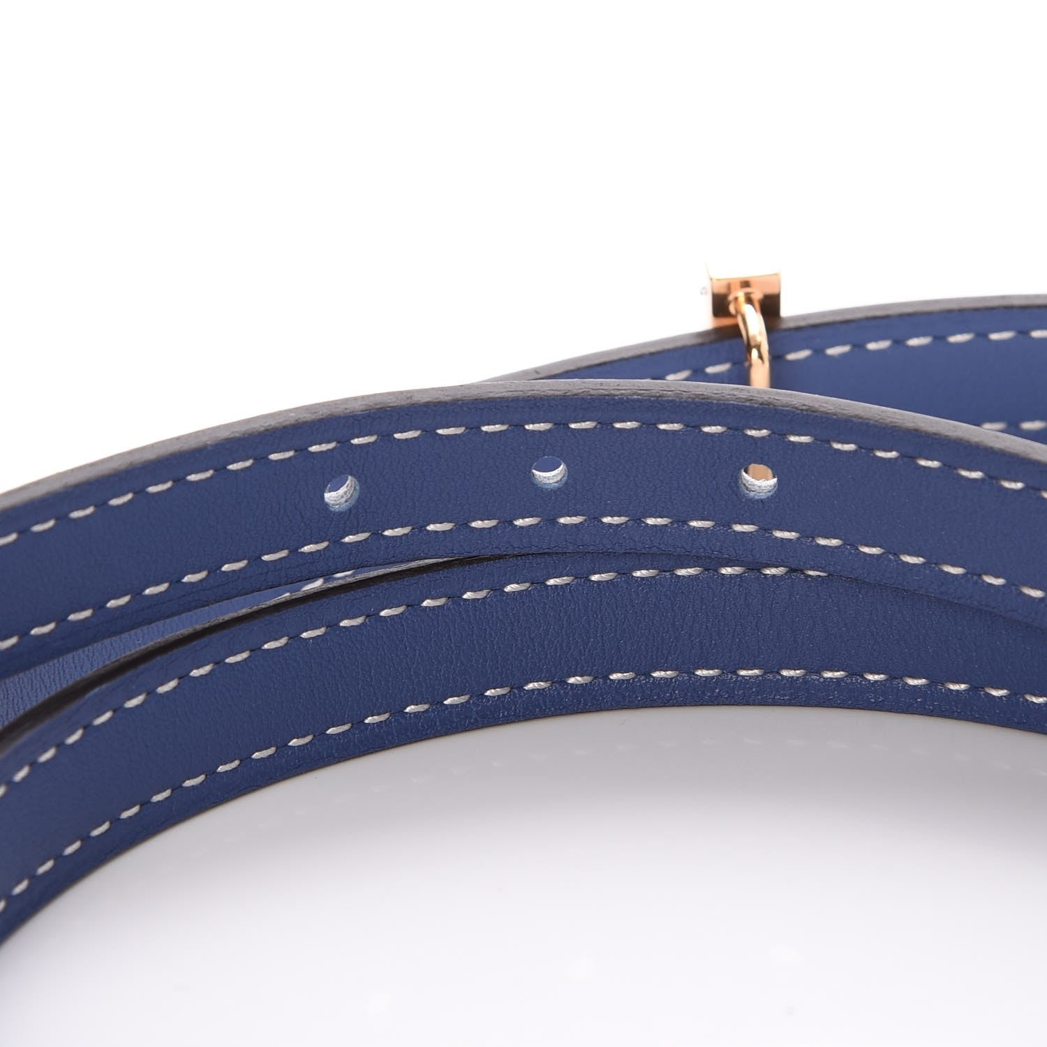 Hermes Swift Epsom 13mm Quizz H Belt Bleu Brighton Blanc 5 of 6