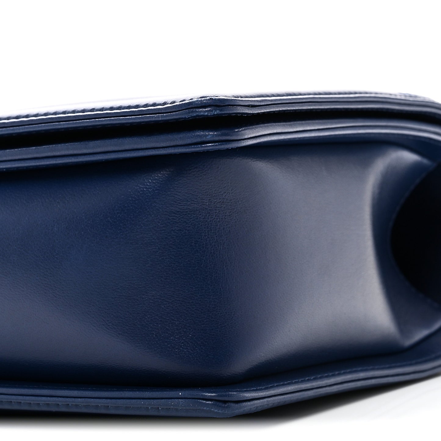 Calfskin Quilted New Medium Boy Flap Dark Blue