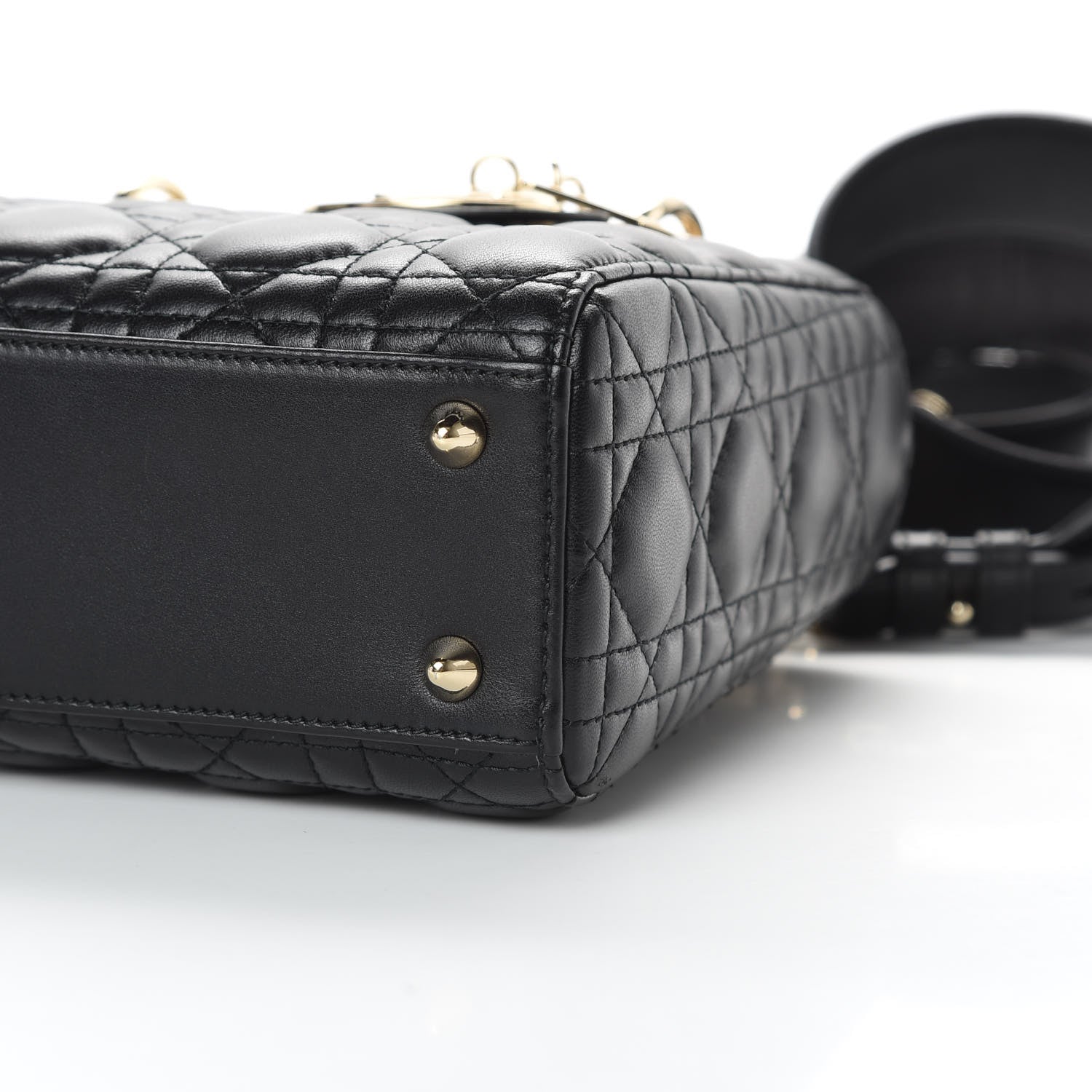 Christian Dior Lambskin Cannage Small Lucky Badges My Lady Dior Black 10 of 11