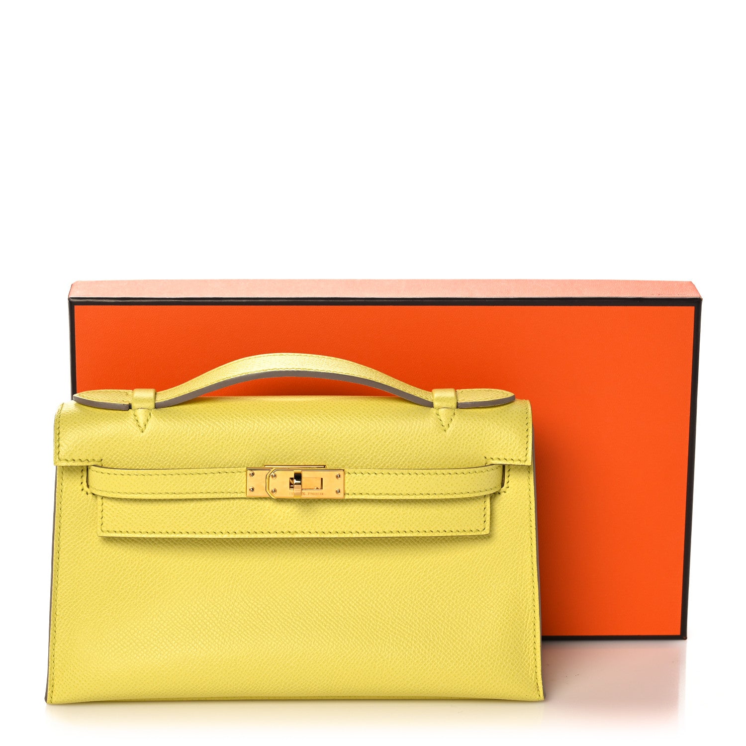 Hermes Epsom Kelly Pochette Clutch Soufre 10 of 10