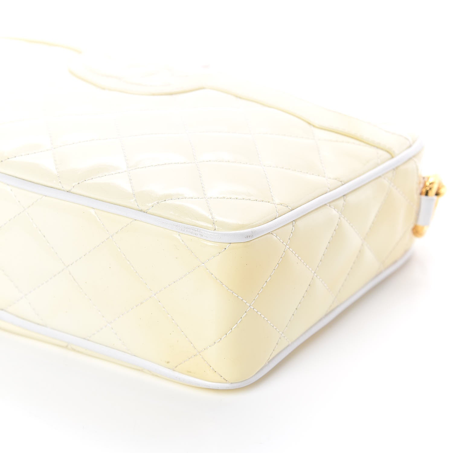 Chanel Patent Calfskin Quilted CC Tassel Camera Case White 11 of 11
