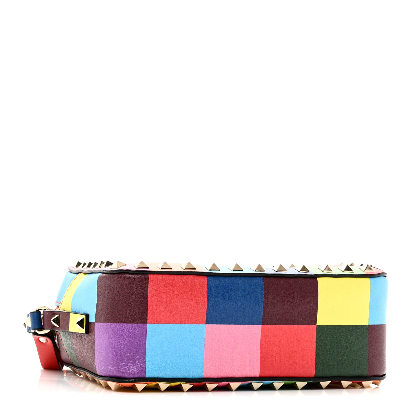 Vitello 1973 Rockstud Camera Crossbody Bag Multicolor