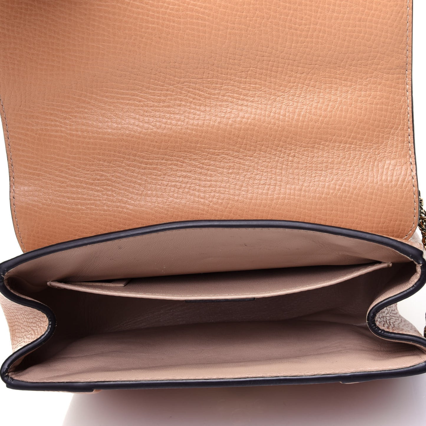 Grained Calfskin Lambskin Bi-Color Small Elsie Shoulder Bag