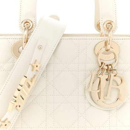 Christian Dior Lambskin Cannage Small My ABCDior Lady Dior White 8 of 13