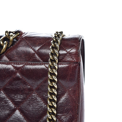 Chanel Glazed Calfskin Quilted Large Perfect Edge Flap Bordeaux 12 of 12