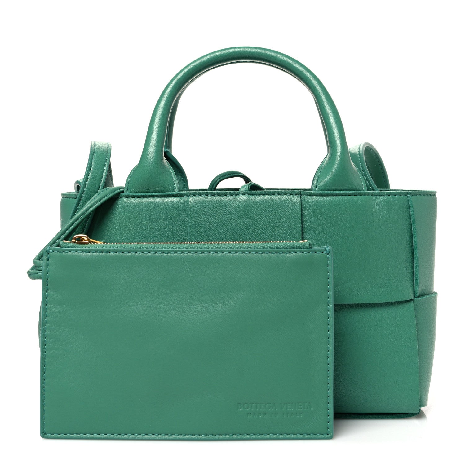 Bottega Veneta Lambskin Maxi Intreccio Candy Arco Tote Mermaid 3 of 10