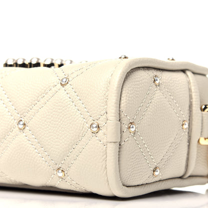 Marc Jacobs Calfskin Quilted Pearl The Softshot 17 Crossbody Oatmilk 9 of 9