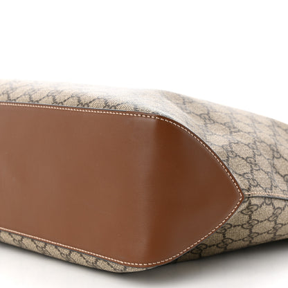 Gucci GG Supreme Monogram Large Linea A Hobo Light Brown 10 of 10