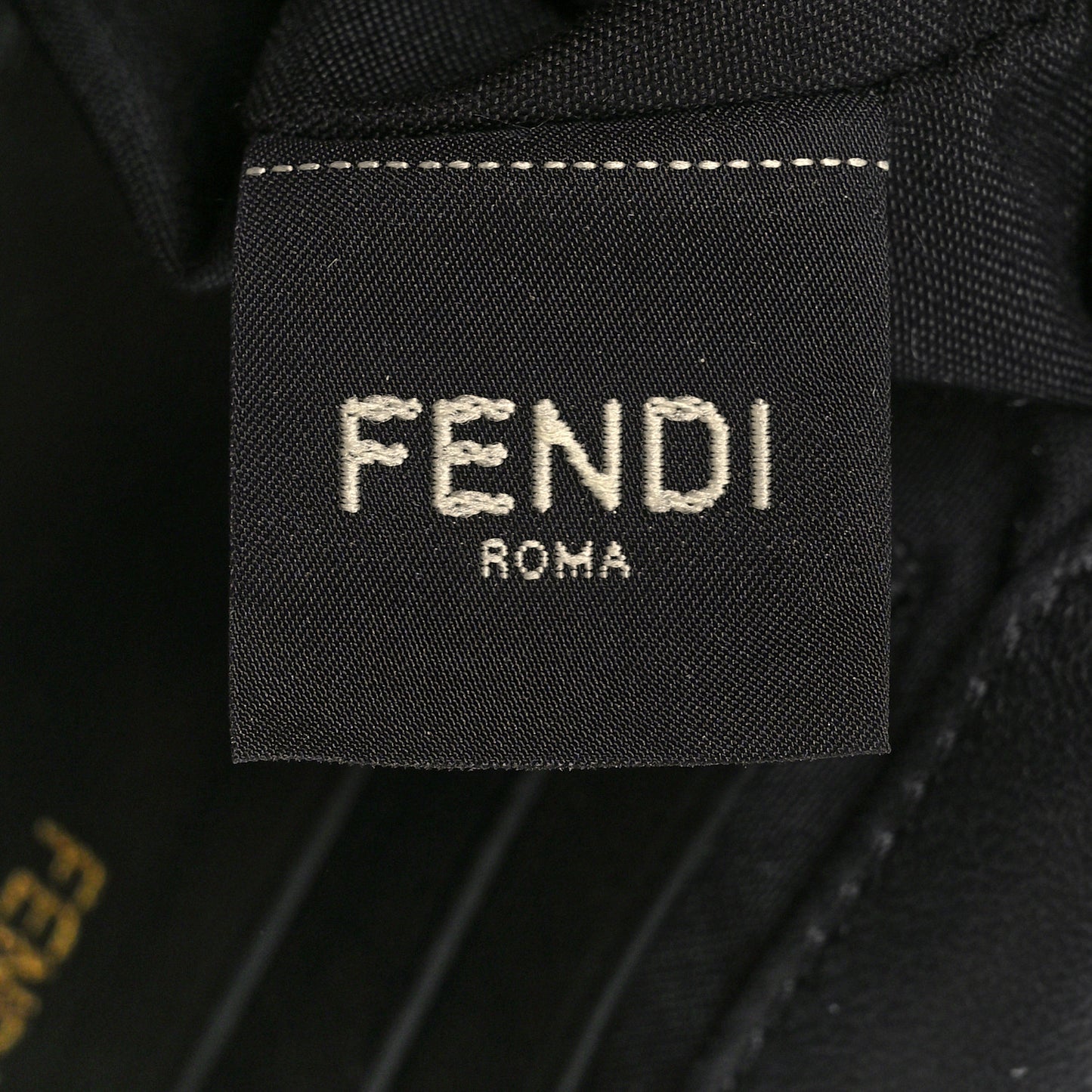 Nappa FF 1974 Embossed Mini Baguette Black