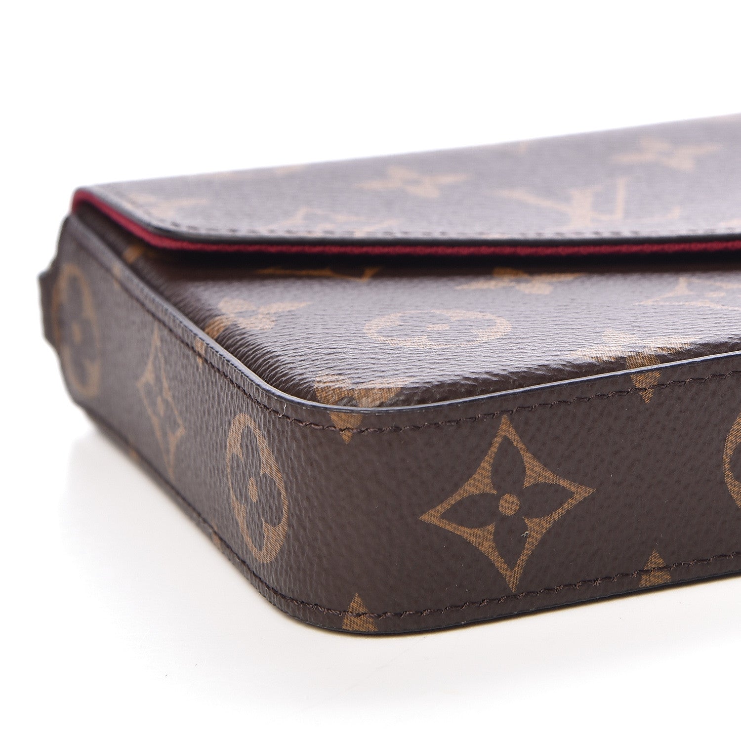 Louis Vuitton Monogram Pochette Felicie Chain Wallet Fuchsia 9 of 10
