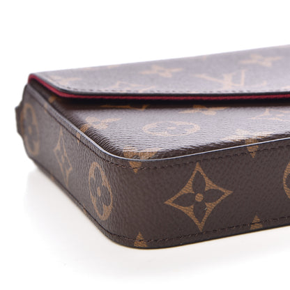 Louis Vuitton Monogram Pochette Felicie Chain Wallet Fuchsia 9 of 10