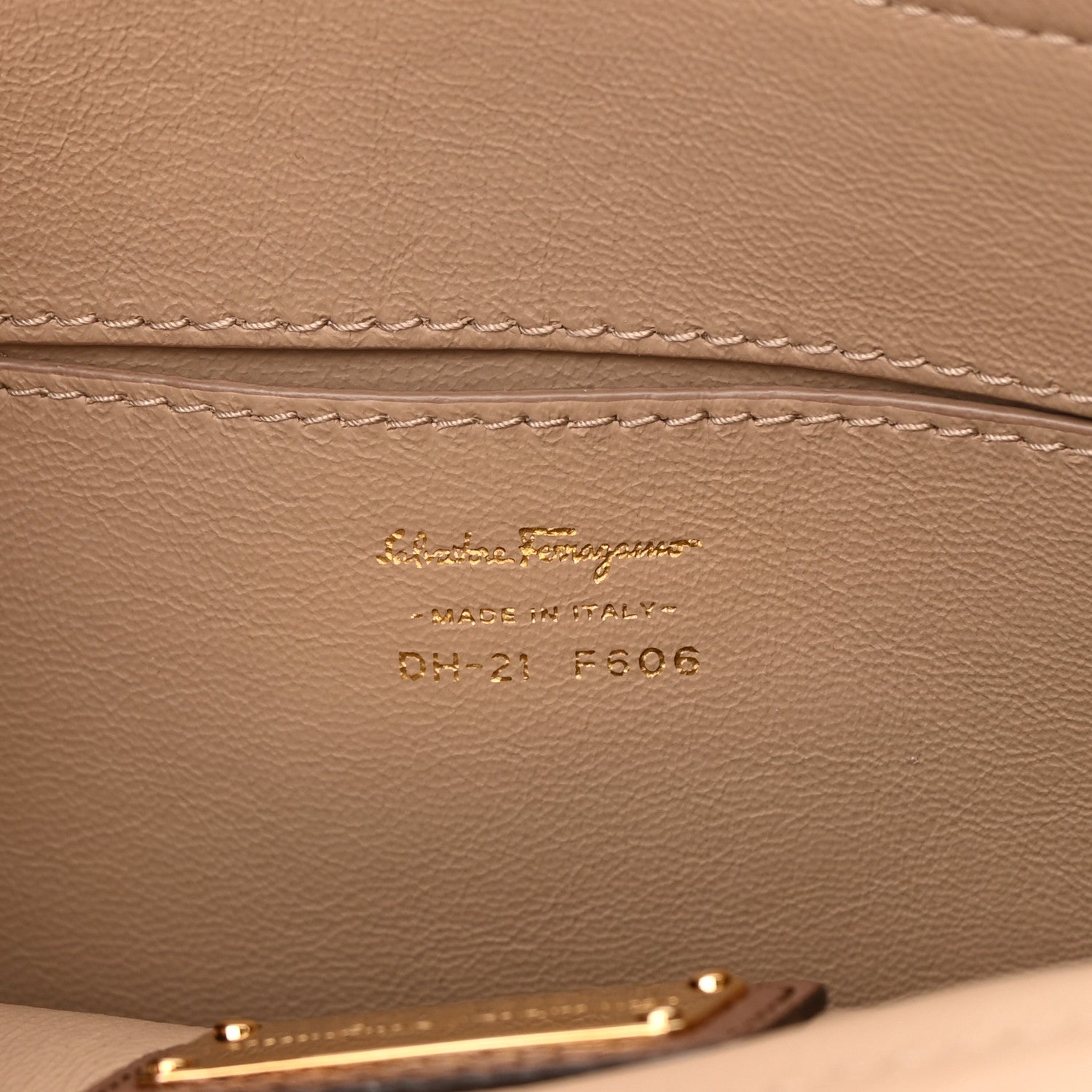 Salvatore Ferragamo Calfskin Sofia Shoulder Bag New Moka 7 of 10