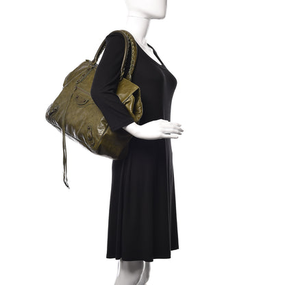 Balenciaga Chevre Shopper Tote Olive 2 of 13