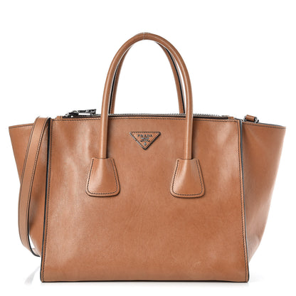 Prada Glace Calf Twin Pocket Tote Naturale 1 of 13