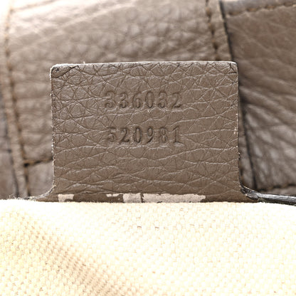 Gucci Calfskin Small Bamboo Shopper Tote Grey Field 7 of 16
