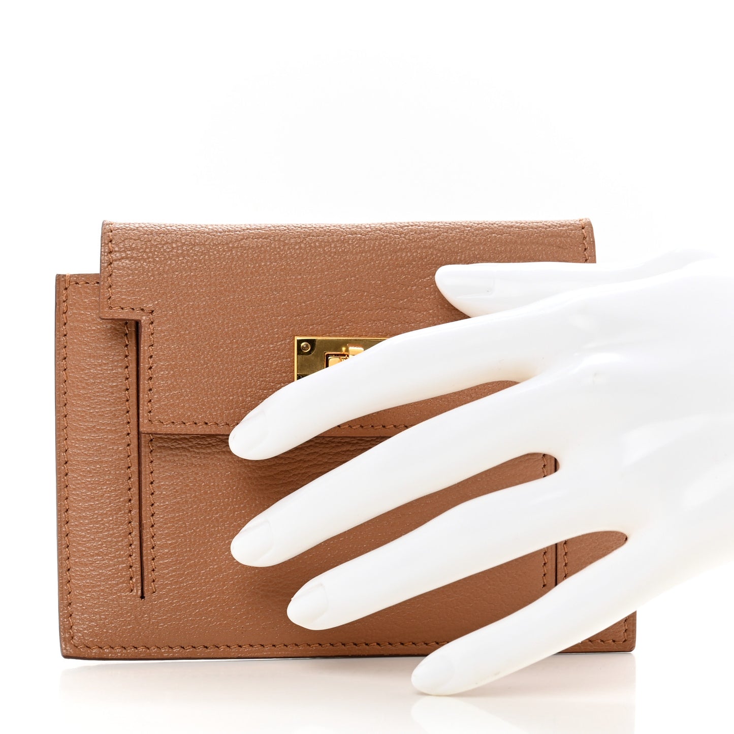 Chevre Mysore Kelly Pocket Compact Wallet Quebracho