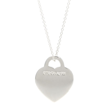 Tiffany Sterling Silver Diamond Small Return to Tiffany Heart Pendant Necklace 4 of 5