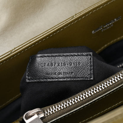 Saint Laurent Calfskin Y Quilted Monogram Medium Loulou Chain Satchel Military Olive 8 of 11