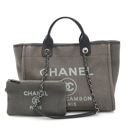 Chanel Mixed Fibers Small Deauville Tote Grey 8 of 12