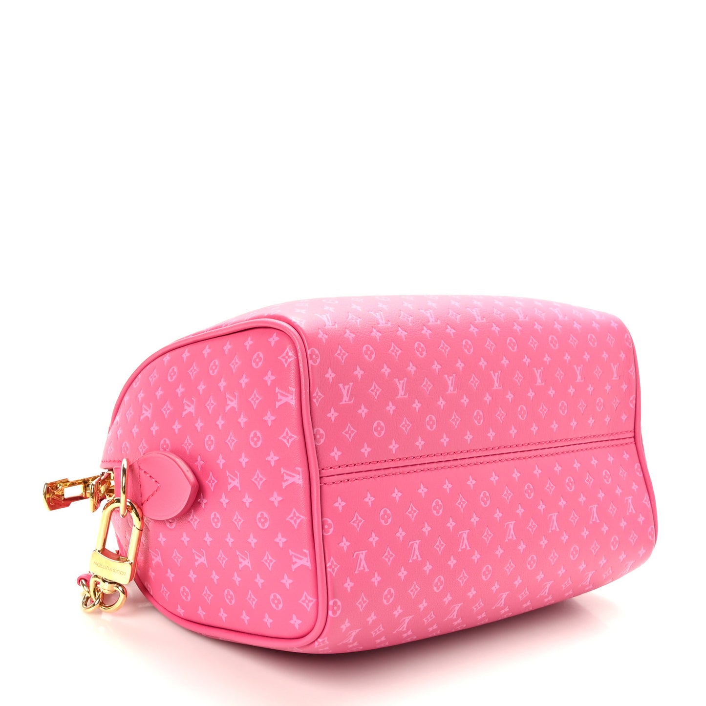 Calfskin Nanogram Embossed Speedy Bandouliere 20 Rose
