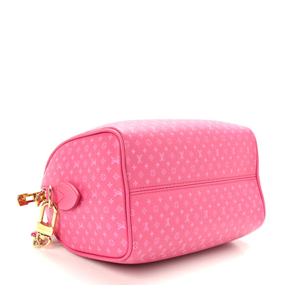 Louis Vuitton Calfskin Nanogram Embossed Speedy Bandouliere 20 Rose 4 of 10
