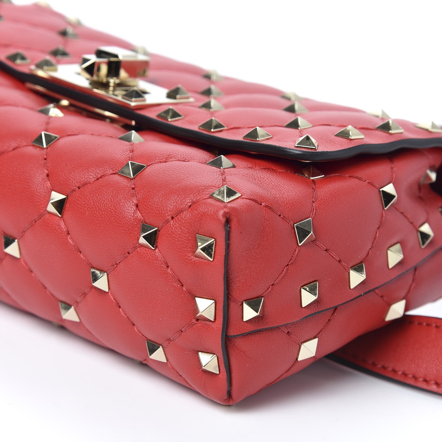Valentino Garavani Nappa Rockstud Spike Belt Bag Rouge Pur 7 of 9