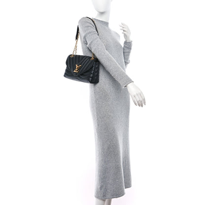 Louis Vuitton Calfskin LV New Wave Chain Bag Black 2 of 8