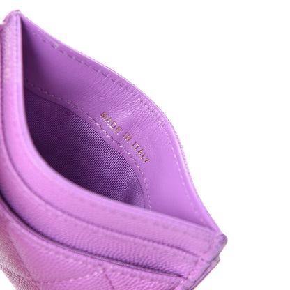 Chanel Caviar Quilted Filigree Card Holder Purple 6 of 8