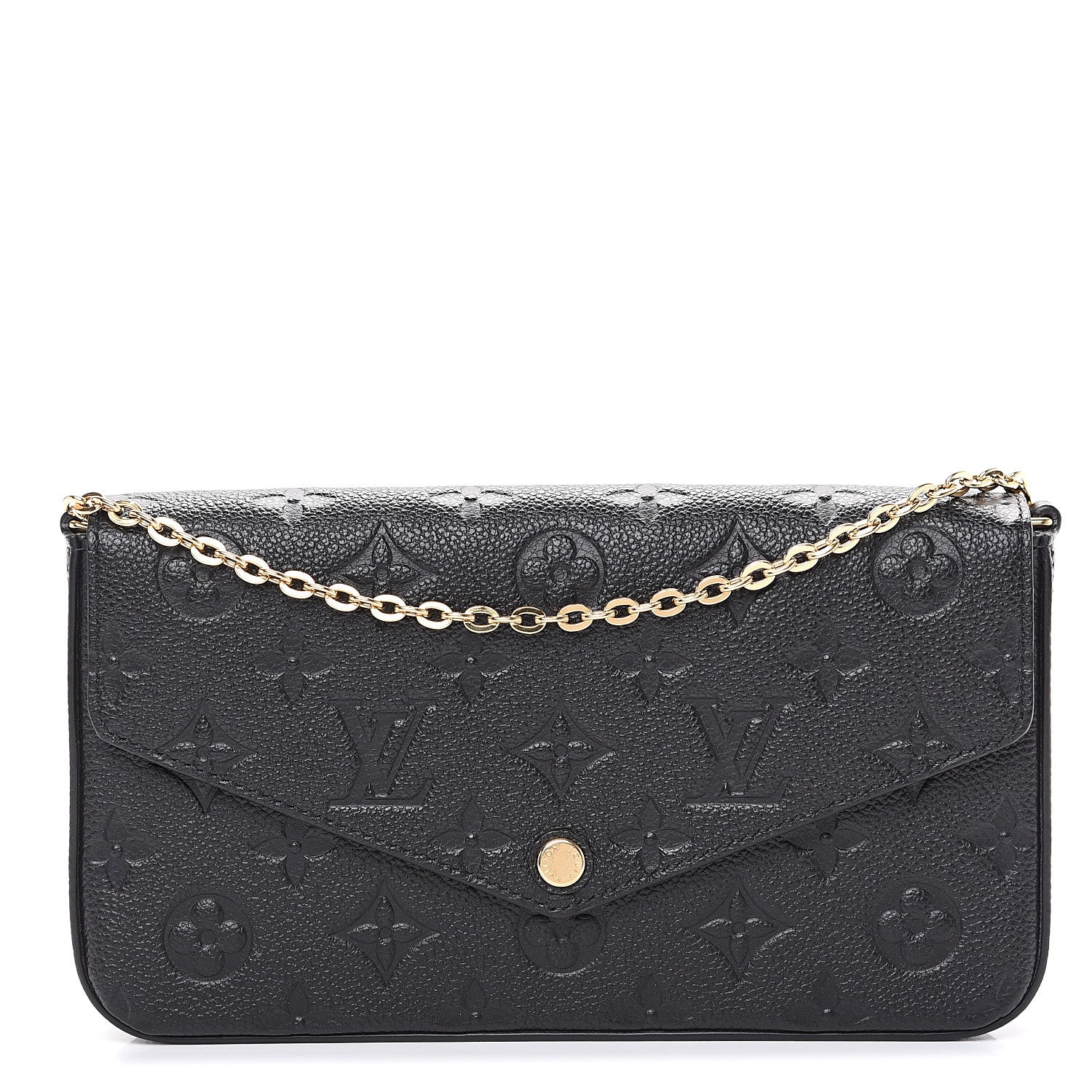 Louis Vuitton Empreinte Pochette Felicie Chain Wallet Black 1 of 10
