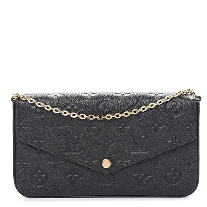 Louis Vuitton Empreinte Pochette Felicie Chain Wallet Black 1 of 10