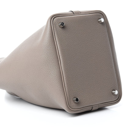 Hermes Taurillon Maurice Picotin Lock 18 PM Gris Asphalte 6 of 11