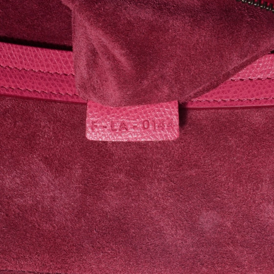 Grained Calfskin Medium Phantom Luggage Fuchsia