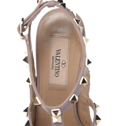 Valentino Garavani Patent Nappa Rockstud Ankle Strap 100mm Pumps 37 Rubin Poudre 7 of 10