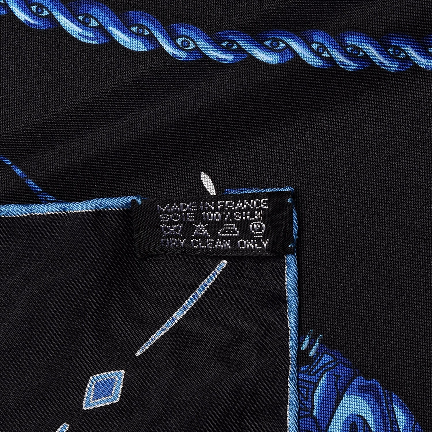 Hermes Silk Ors Nomades Scarf 90 Black Bleu Dur Turquoise 4 of 6