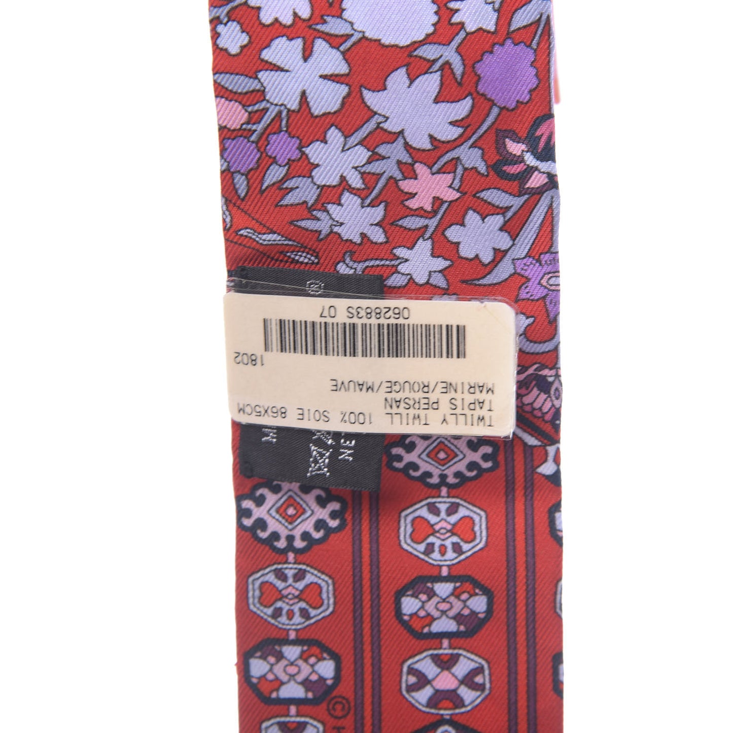 Silk Tapis Persans Twilly Marine Rouge Mauve