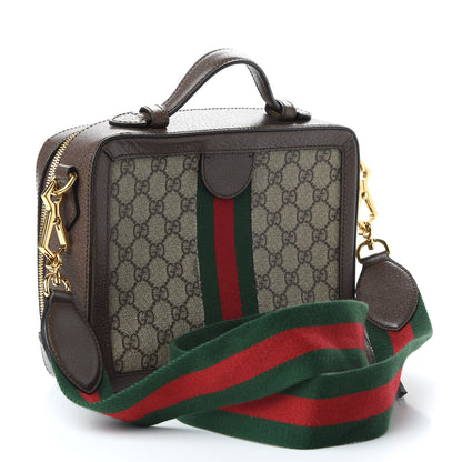 Gucci GG Supreme Monogram Web Small Ophidia Top Handle Shoulder Bag Brown 3 of 10