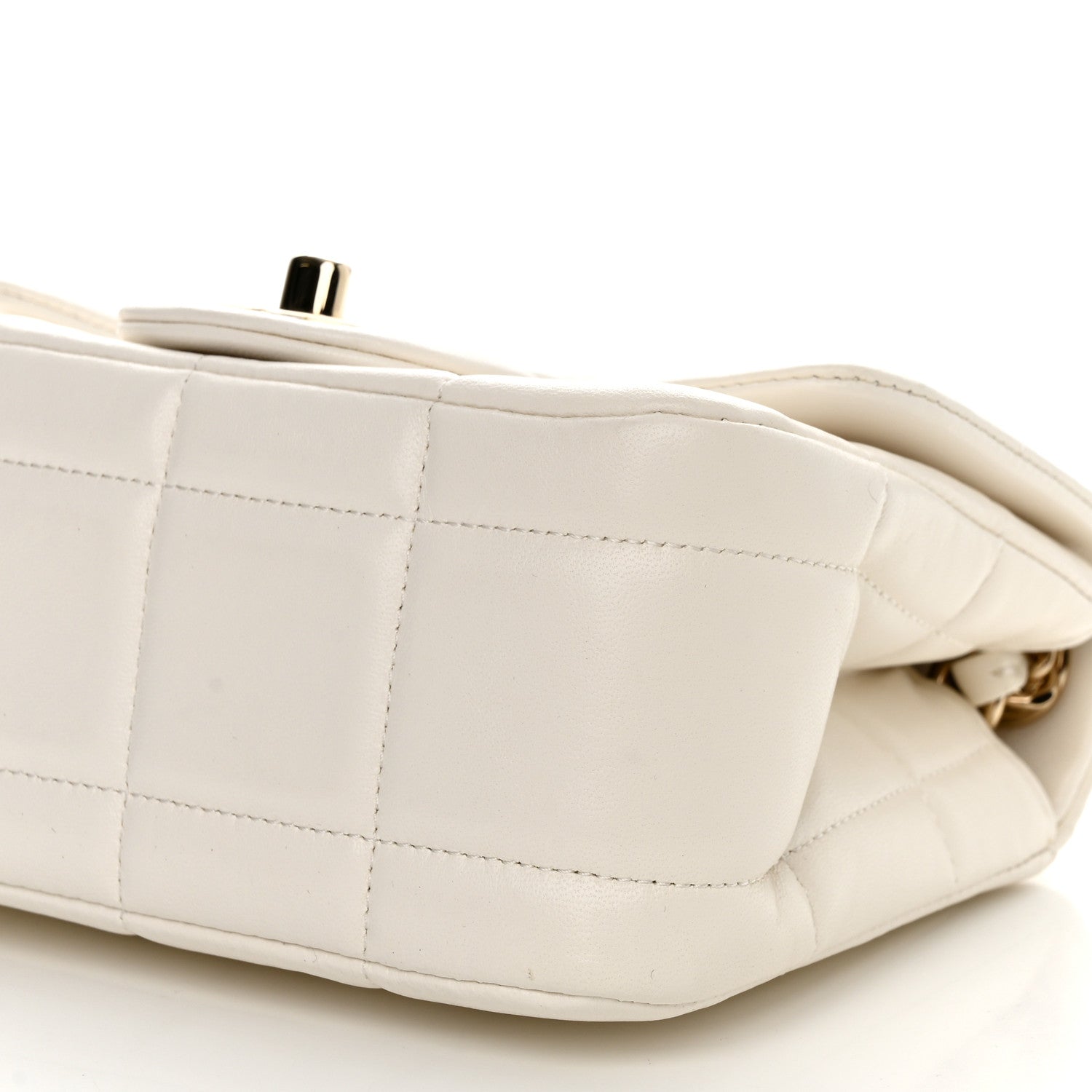 Chanel Lambskin Resin Crystal Square Quilted Monacoco Mini Square Flap White 9 of 12
