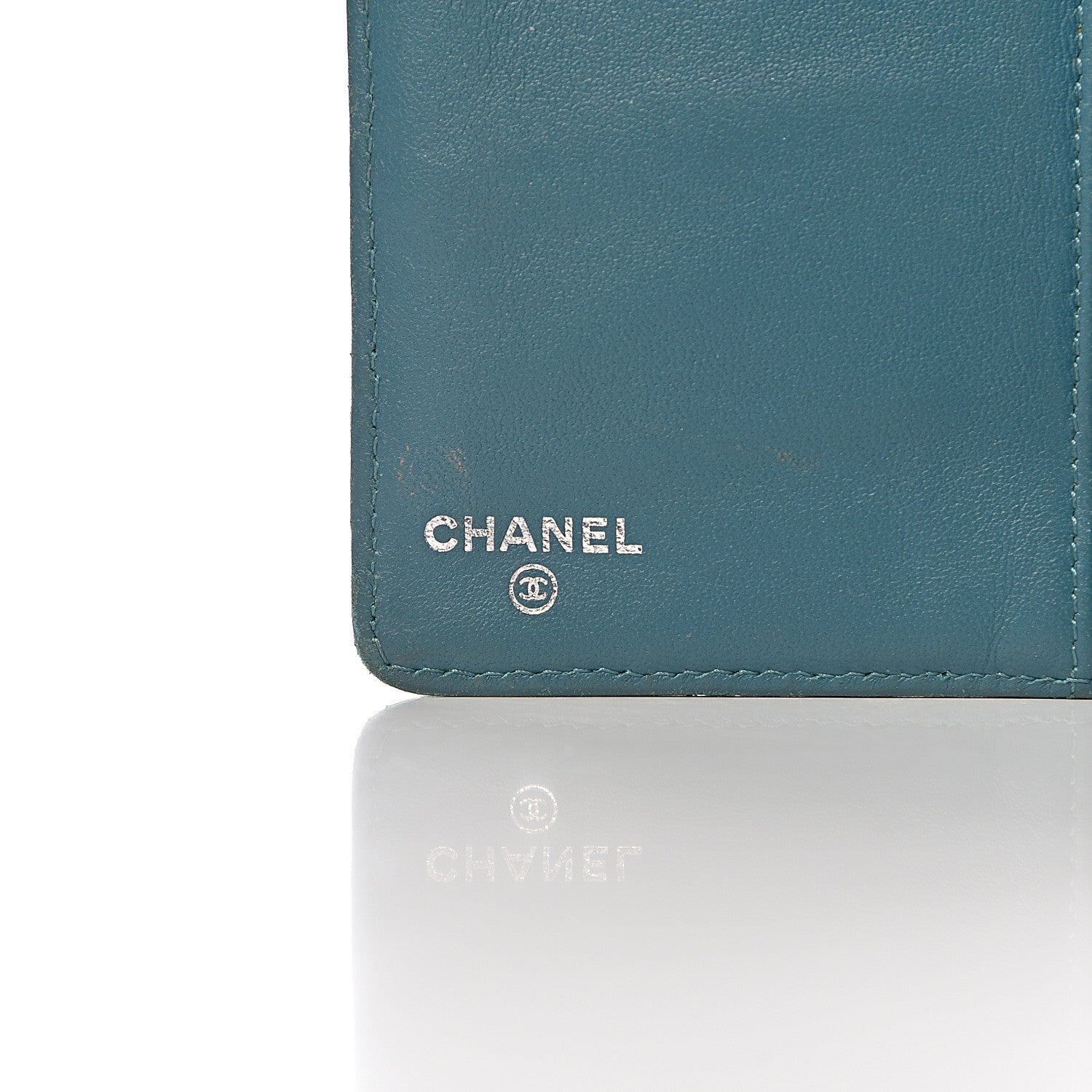 Chanel Lambskin Quilted Yen Wallet Blue 6 of 22