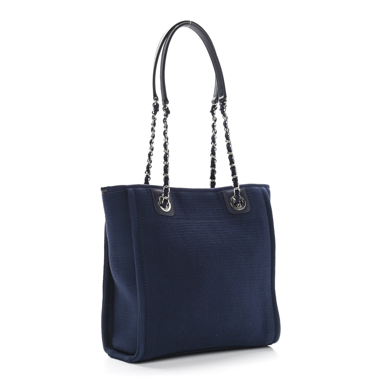 Chanel Mixed Fibers Mini Deauville Tote Dark Blue 3 of 11