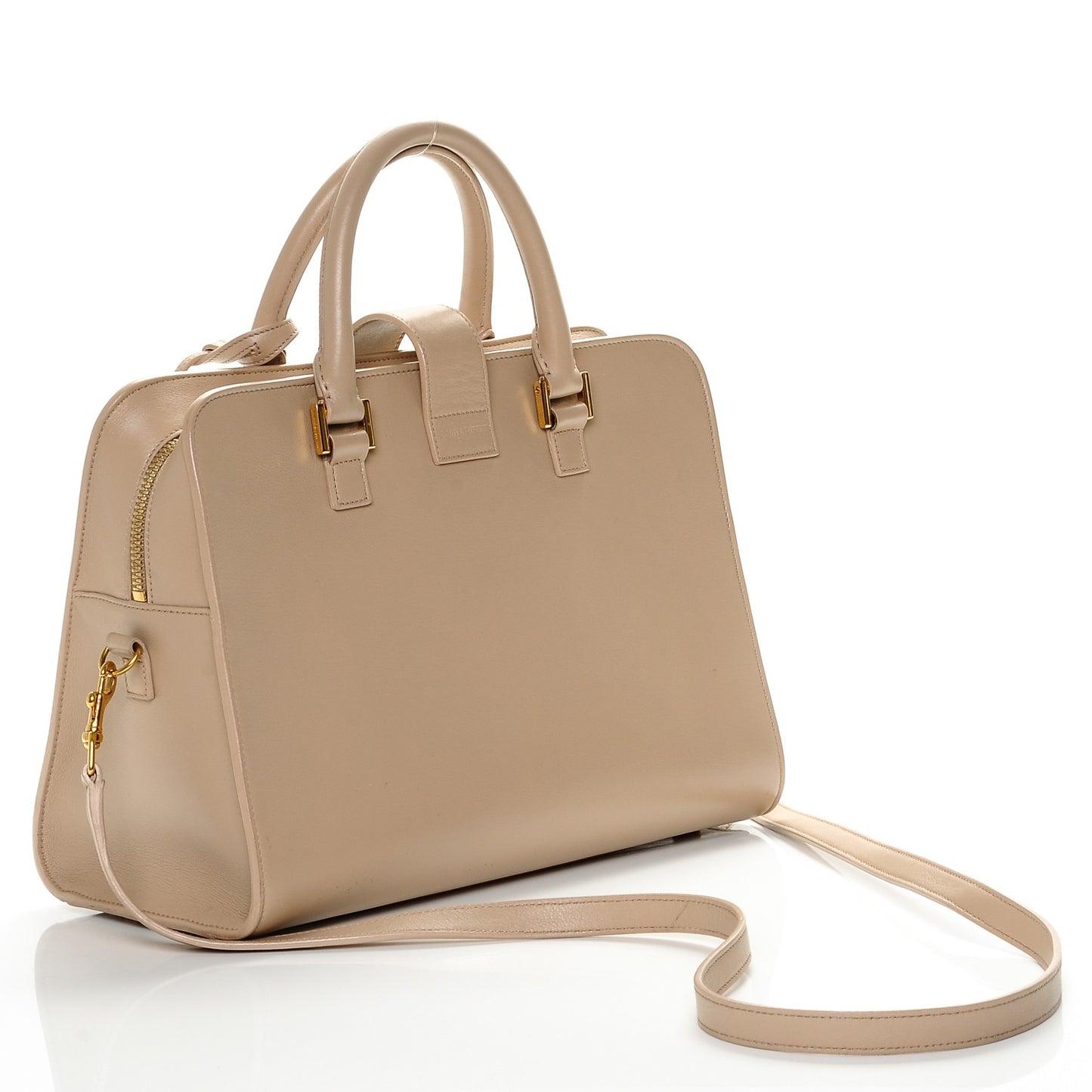Calfskin Small Monogram Cabas Dark Beige