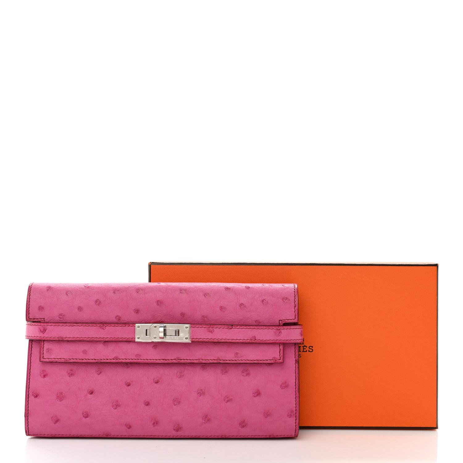 Hermes Ostrich Kelly Longue Wallet Fuchsia 1185239 – FASHIONPHILE