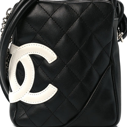 Chanel Calfskin Quilted Small Cambon Messenger Black White 8 of 11