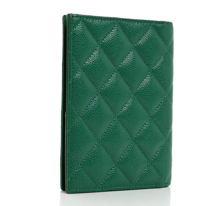 Chanel Caviar Quilted Passport Holder Green 3 of 7