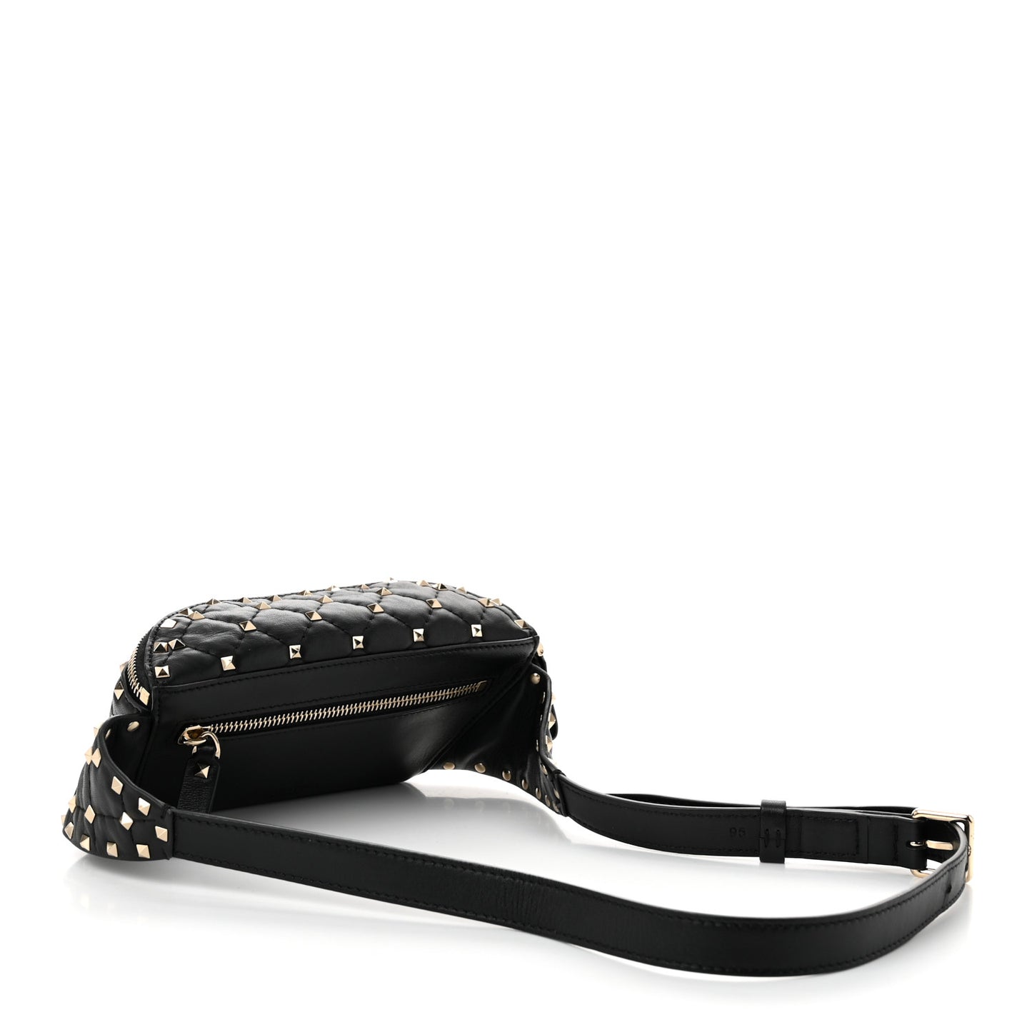 Nappa Rockstud Spike Belt Bag 95 Black