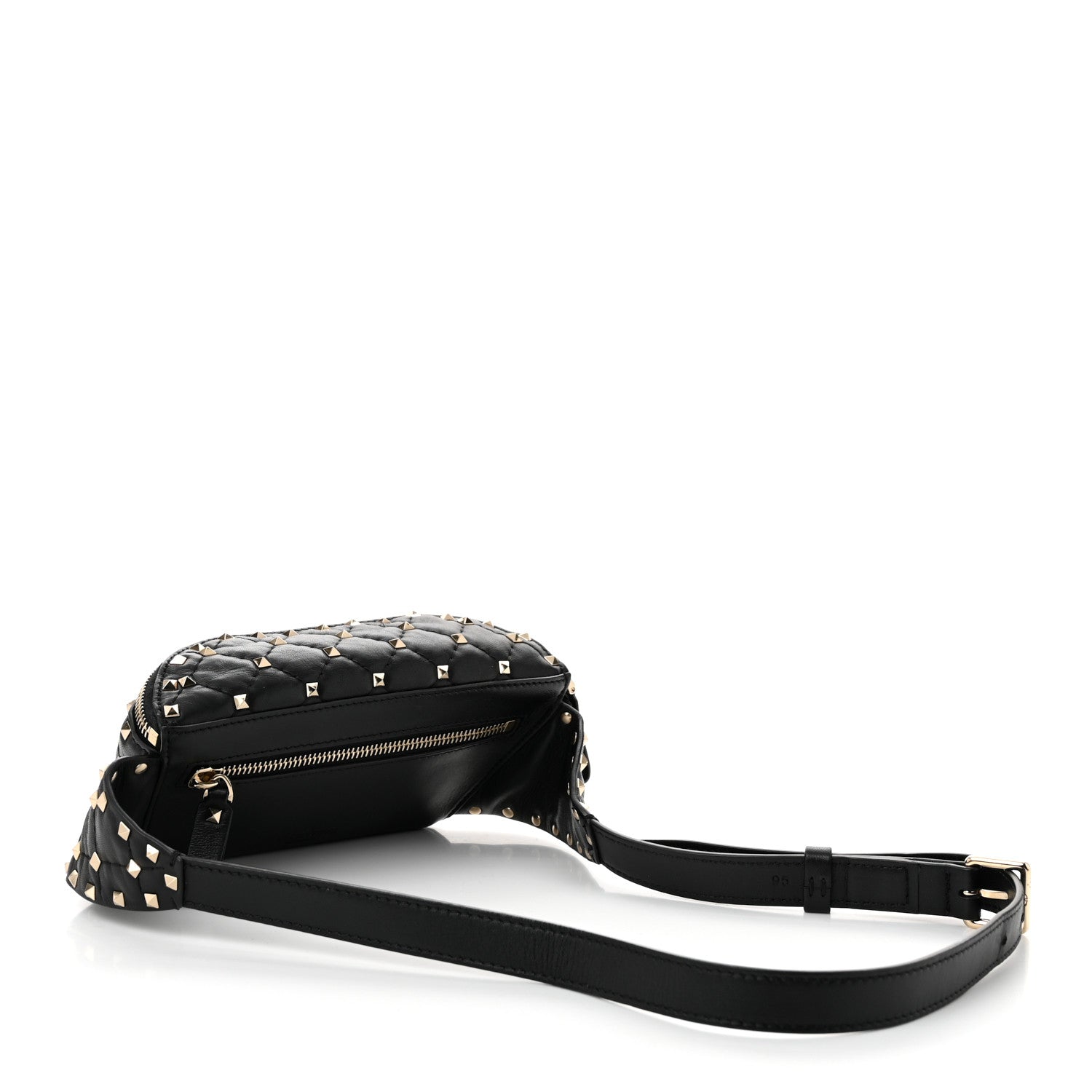 Valentino Garavani Nappa Rockstud Spike Belt Bag 95 Black 3 of 11