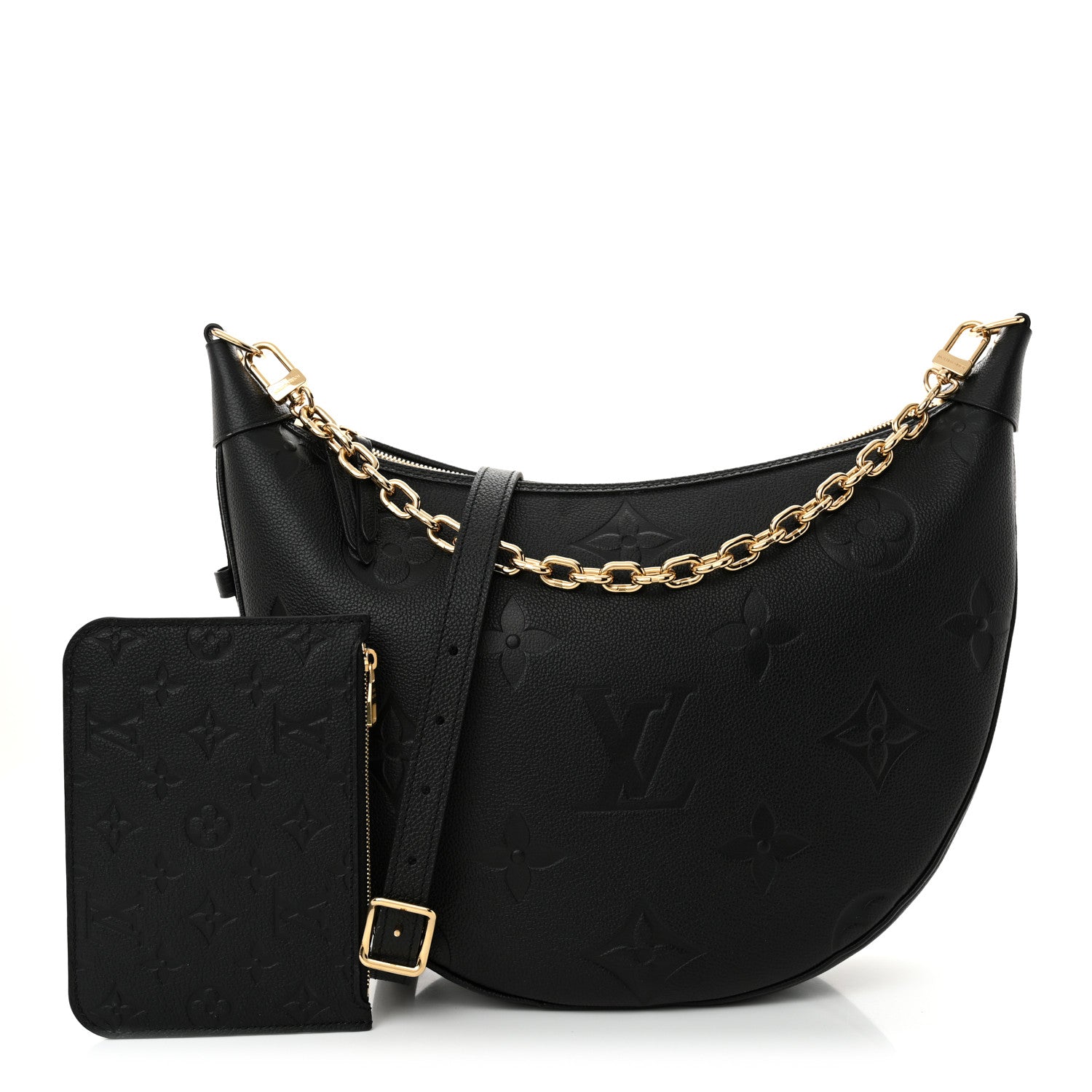 Louis Vuitton Empreinte Monogram Giant Loop Hobo Black 3 of 11