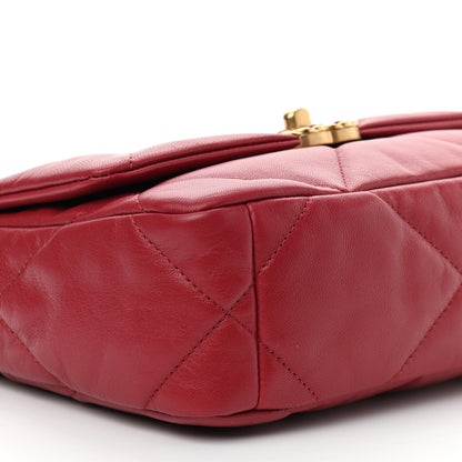 Chanel Goatskin Quilted Medium Chanel 19 Flap Red 9 of 11