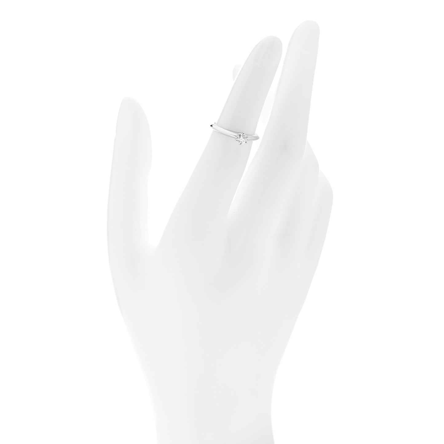 Platinum Diamond .21ct Solitaire Engagement Ring 46 3.75