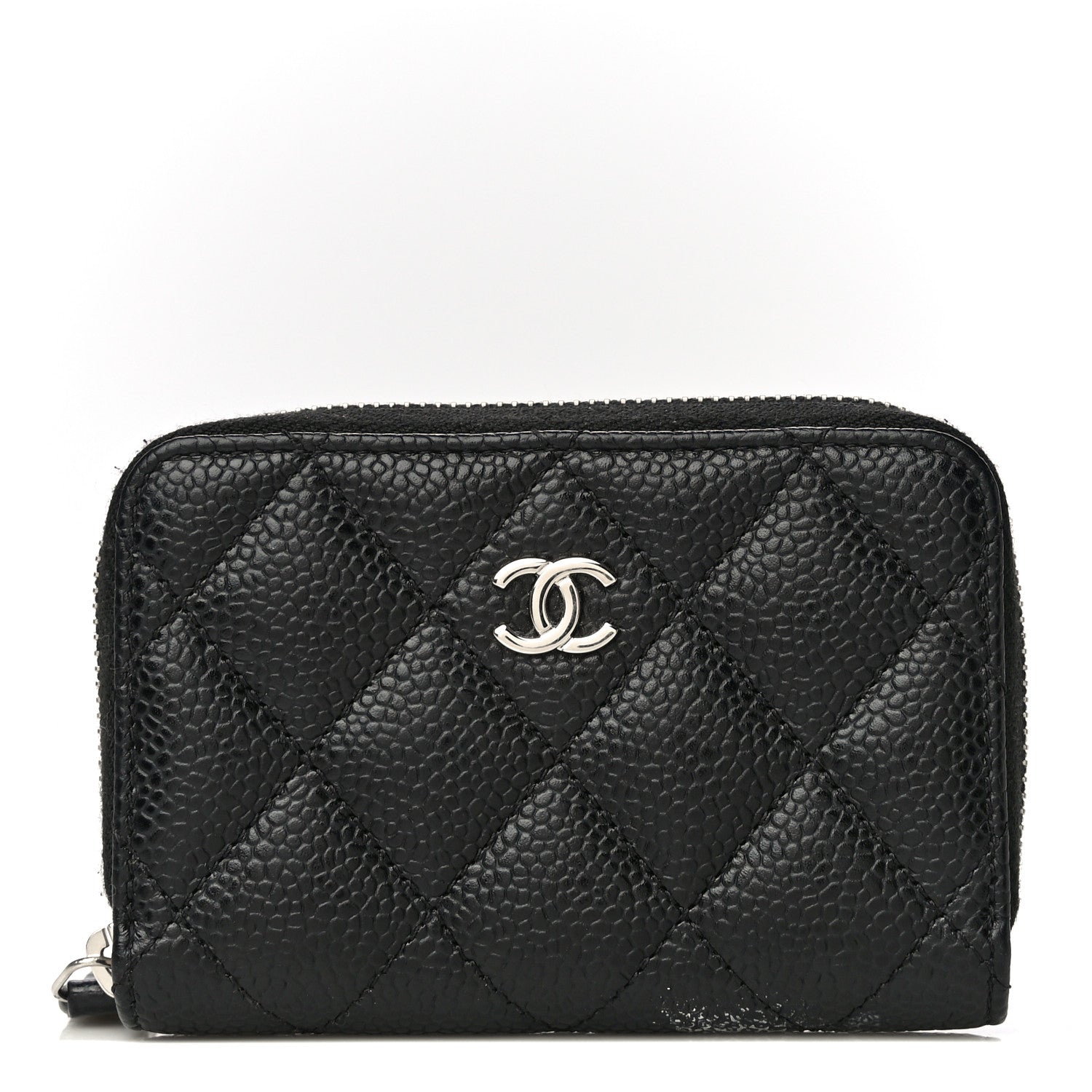 Chanel Caviar Quilted Zip Coin Purse Black 1 of 14